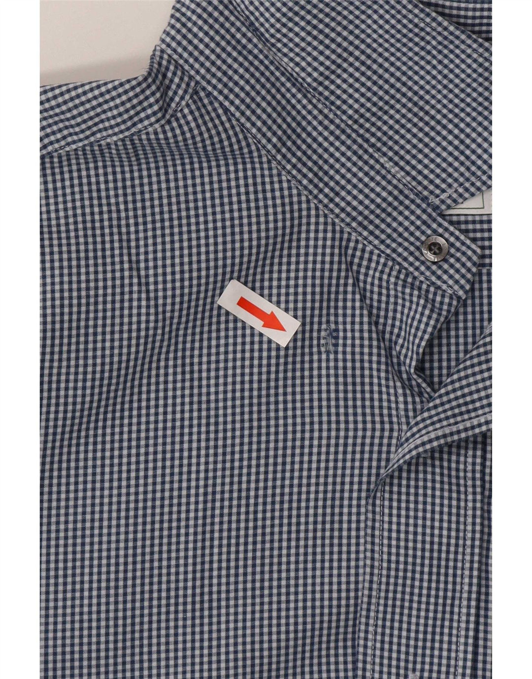 Lacoste Herreskjorte Størrelse 42 Large Navy Blue Gingham Cotton