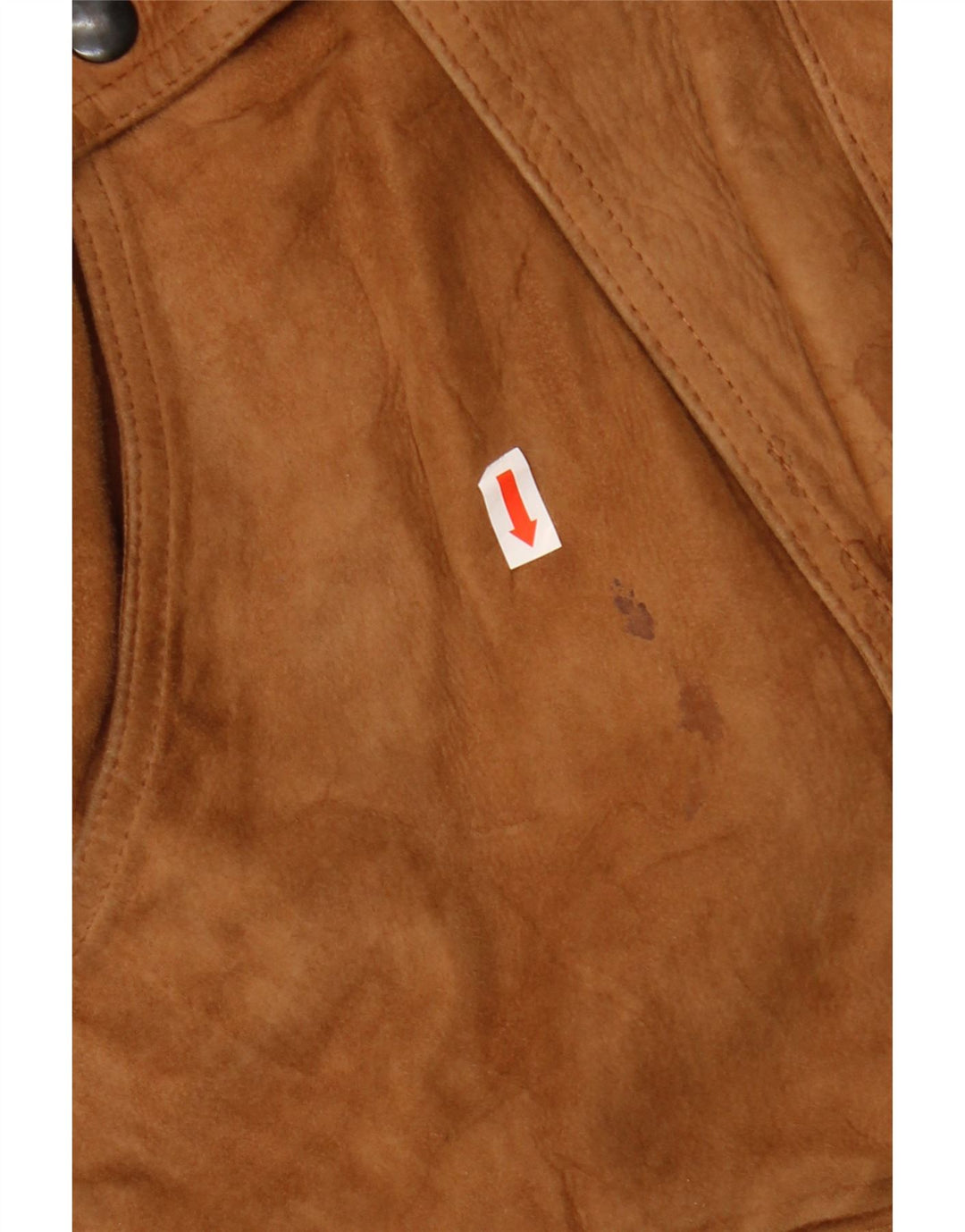 ESSEBI Herre Læderjakke EU 48 Medium Beige Læder