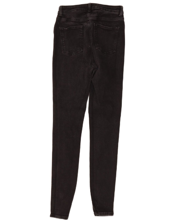 M&Co Dame Skinny Jeans UK 10 Small W26 L28 Black Bomuld