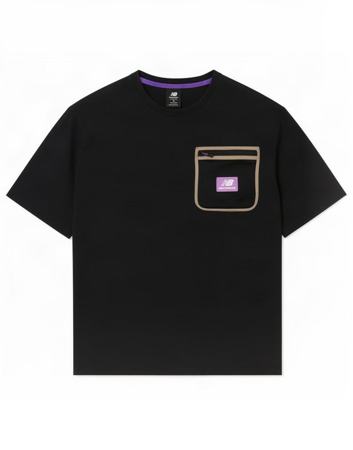 New Balance Herre T-Shirt Top Medium Sort
