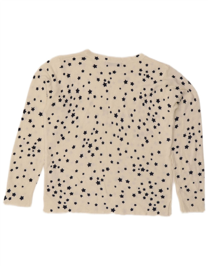 Marks & Spencer Dame Boat Neck Jumper Sweater UK 10 Small White
