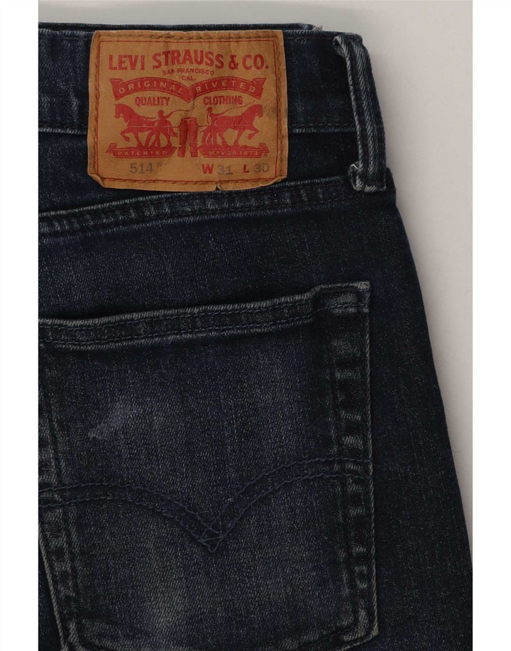 Levi's Herre 514 lige jeans W31 L30 blå bomuld