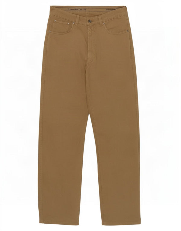 Ermenegildo Zegna Straight Casual Bukser til mænd W34 L30 Beige Bomuld