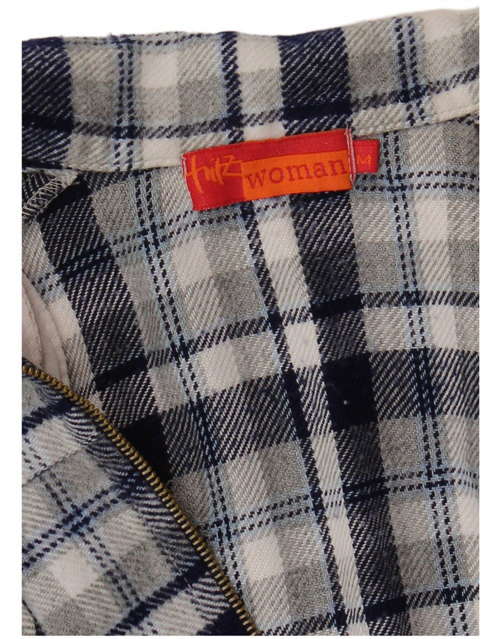 Fritzi Dame Relaxed Fit Flanell Shirt UK 14 Medium Navy Blue Check