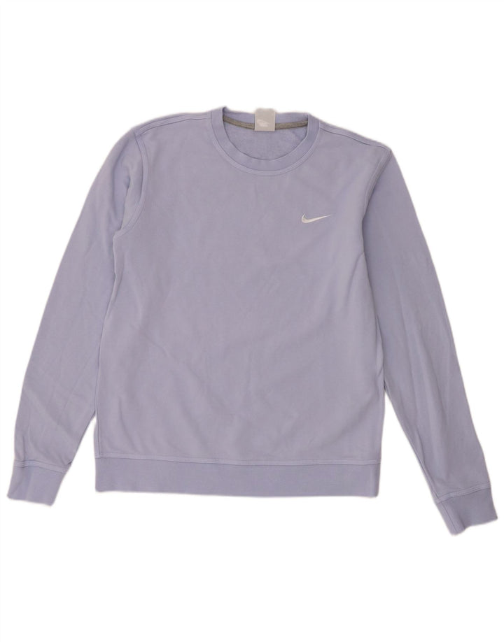 Nike Dame Sweatshirt Jumper UK 14 Medium Blue