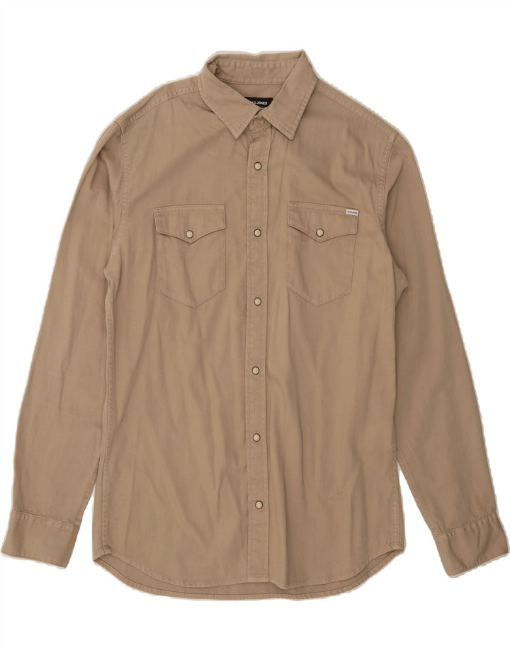 JACK & JONES Mens Shirt Medium Grey Cotton Vintage Jack & Jones and Second-Hand Jack & Jones from Messina Hembry 
