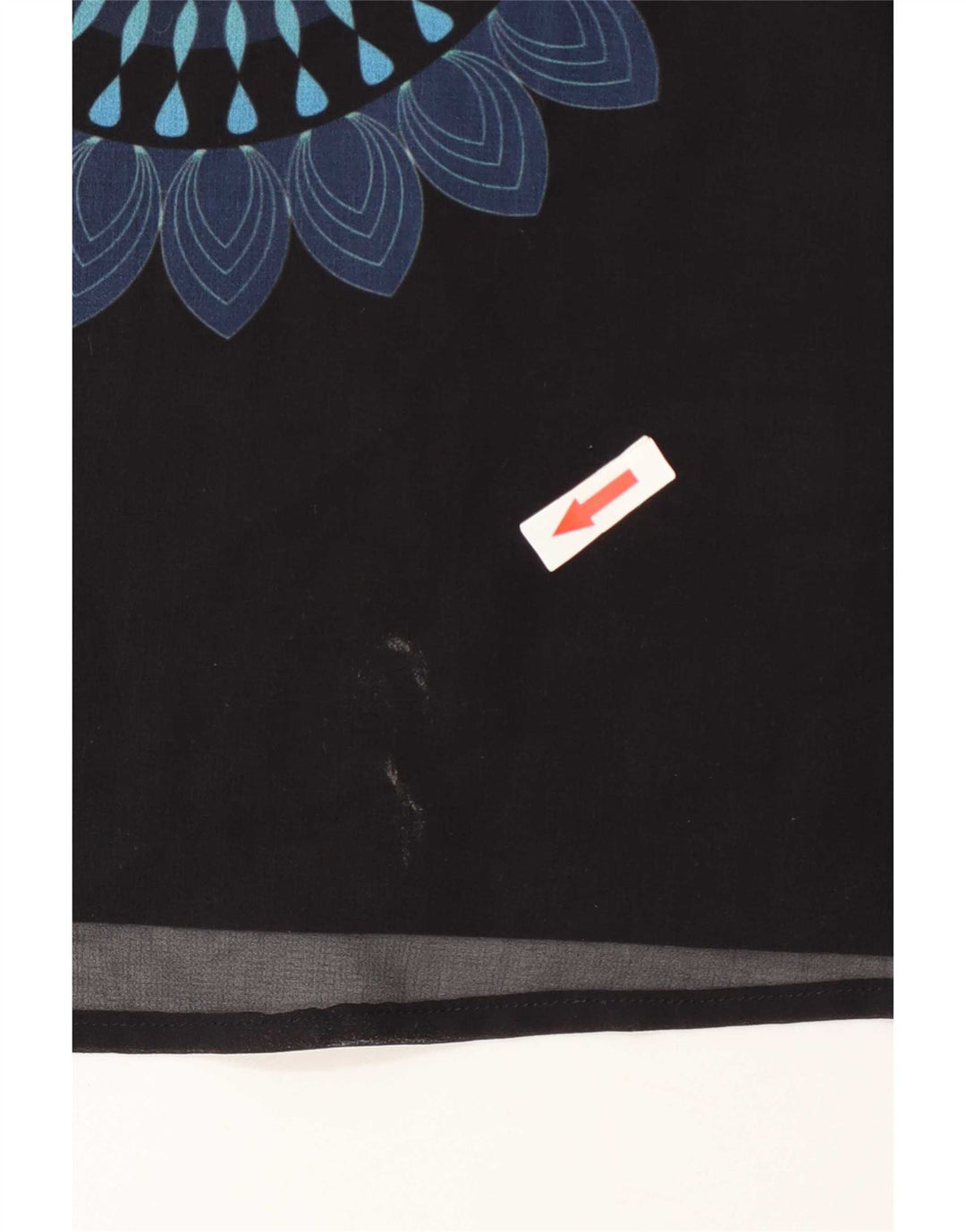 Desigual Dame Grafisk Asymmetrisk Tunika Kjole EU 38 Medium Sort Geometrisk