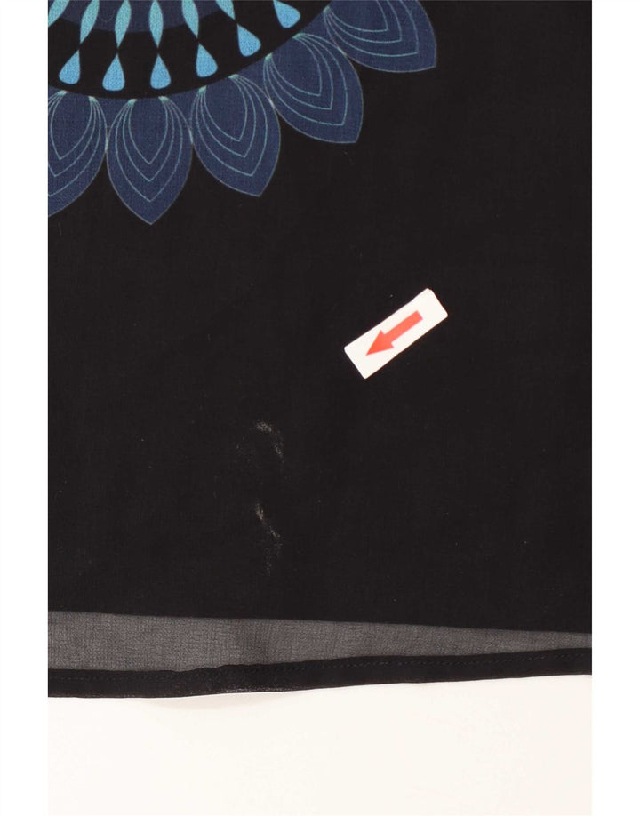 Desigual Dame Grafisk Asymmetrisk Tunika Kjole EU 38 Medium Sort Geometrisk
