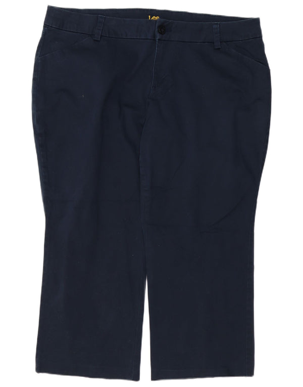 LEE Petite Straight Casual Bukser til kvinder US 20 3XL W40 L27 Marineblå