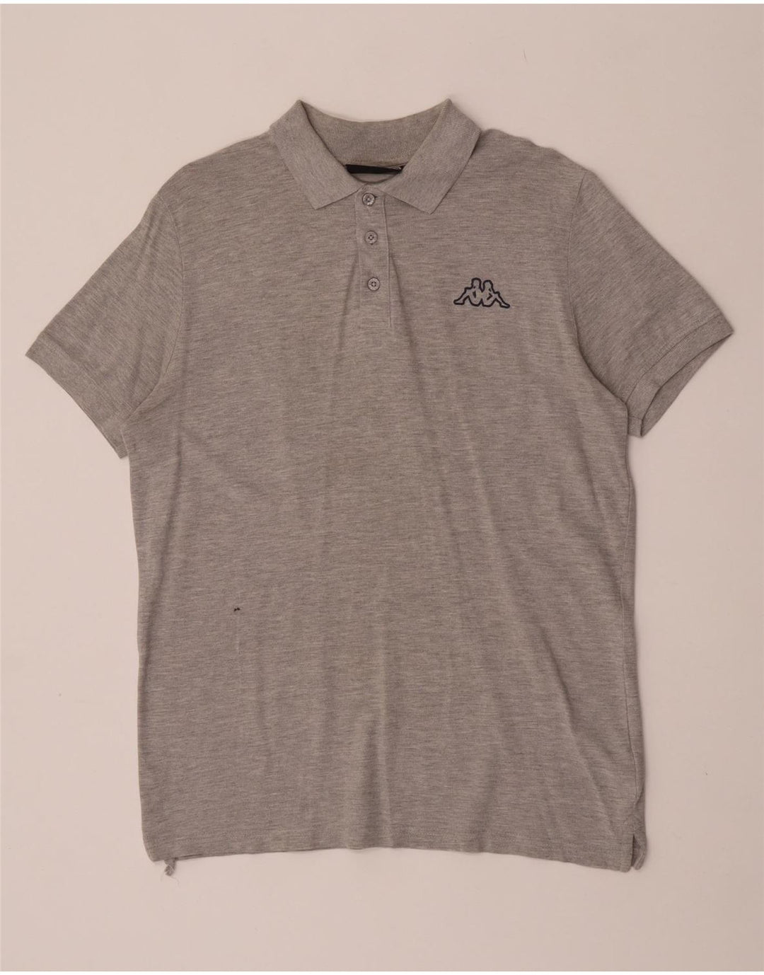 Kappa herre poloshirt mellemgrå flækket bomuld
