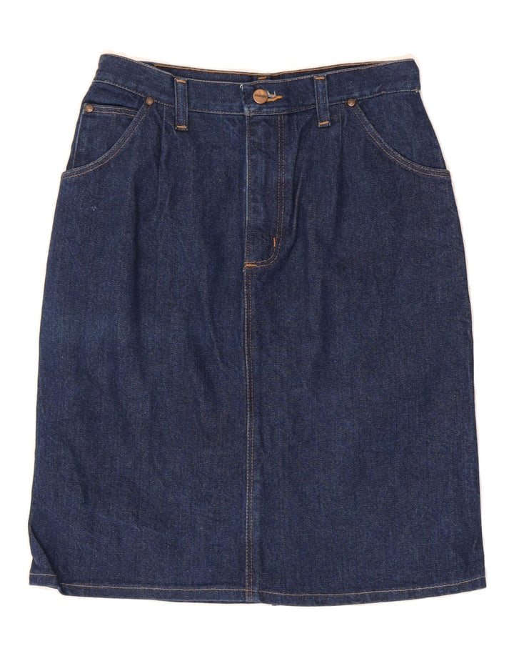 WRANGLER Womens Denim Skirt W26 Small  Navy Blue Cotton Vintage Wrangler and Second-Hand Wrangler from Messina Hembry 