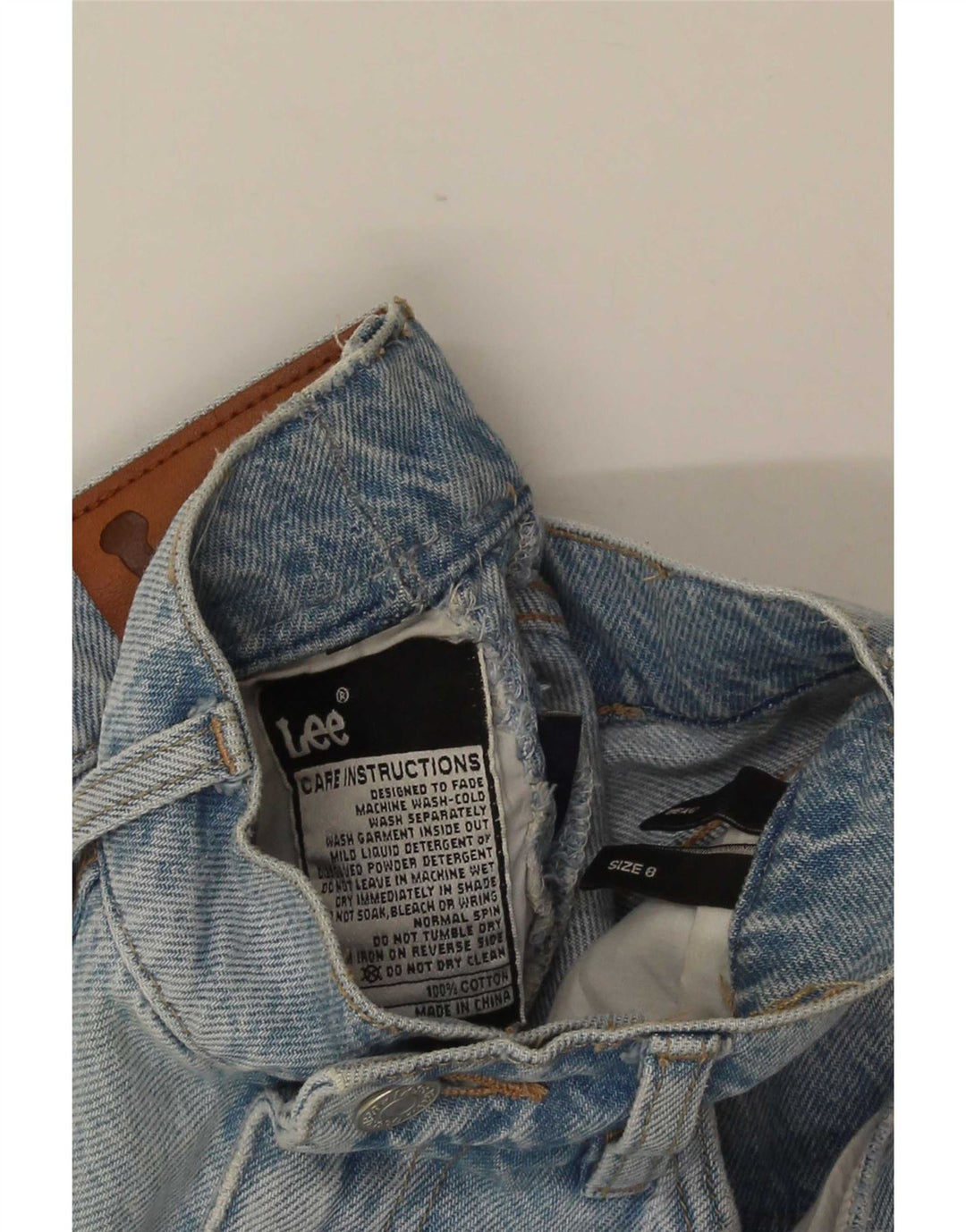 Lee Dame Straight Jeans US 8 Medium W25 L30 Blå Bomuld