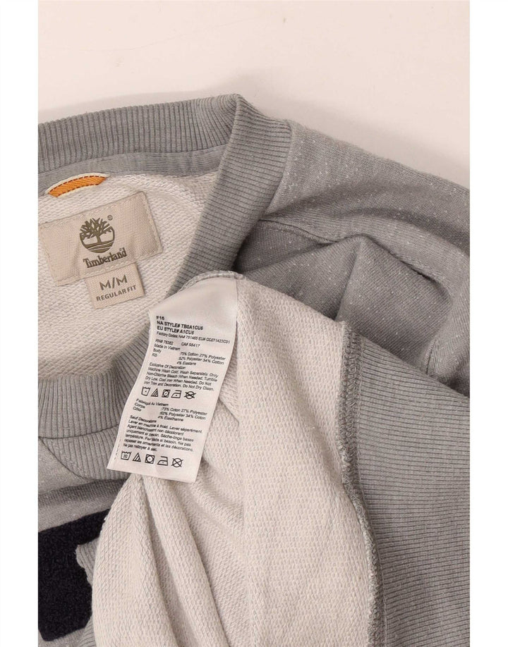 Timberland Herre Grafisk Regular Fit Sweatshirt Jumper Medium Grey Flecked