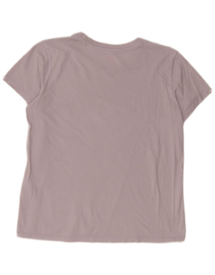 Levi's Grafisk T-shirt top til kvinder UK 12 Medium Lilla Bomuld