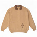 Cacharel Herre Polo Neck Jumper Sweater IT 52 Stor Beige Uld