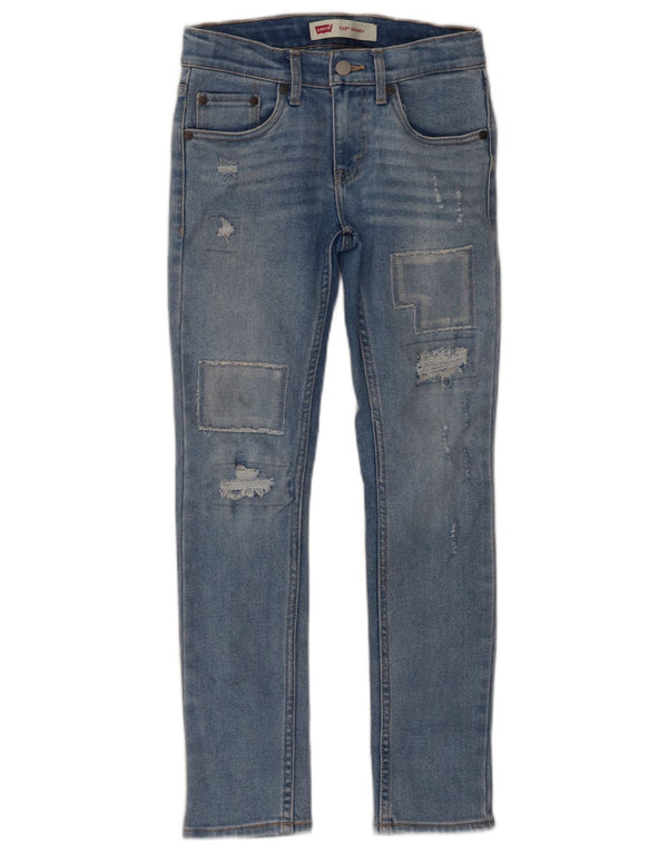 Levi's Boys 510 Distressed Skinny Jeans 9-10 år W28 L26 Blå