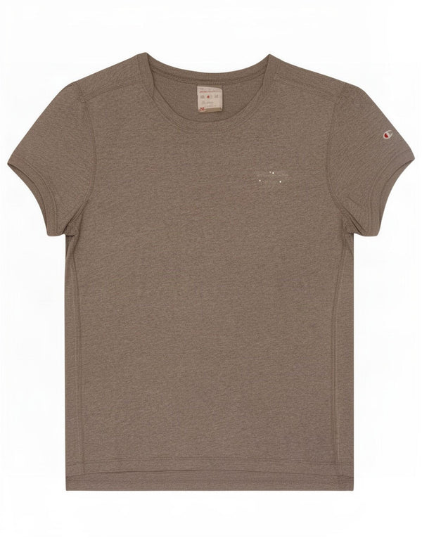 Champion Womens Heritage Classics T-Shirt Top UK 18 XL Grey Flecked Cotton
