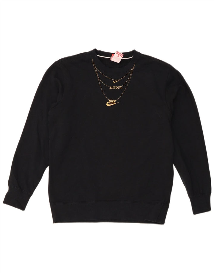 Nike grafisk sweatshirt til mænd XS Sort bomuld