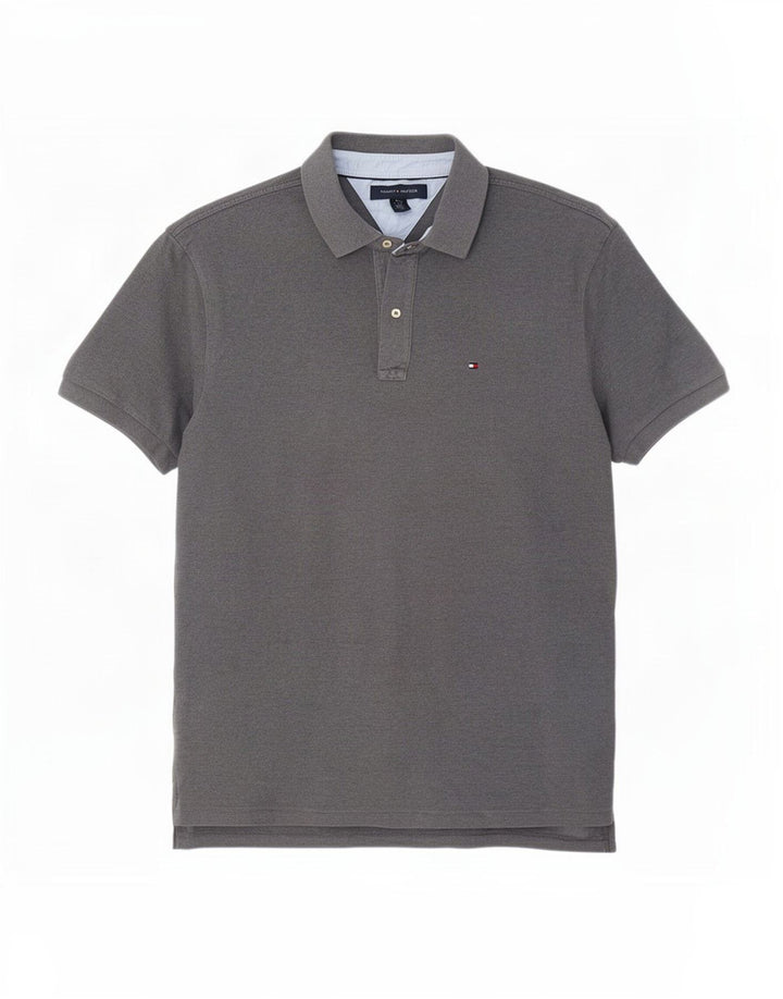 Tommy Hilfiger Herre poloshirt XL Grå Bomuld
