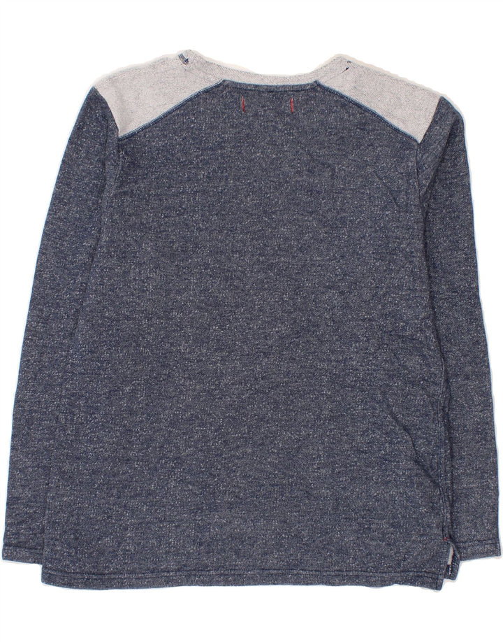 TOMMY BAHAMA Mens Sweatshirt Jumper Large Navy Blue Colourblock Cotton Vintage Tommy Bahama and Second-Hand Tommy Bahama from Messina Hembry 