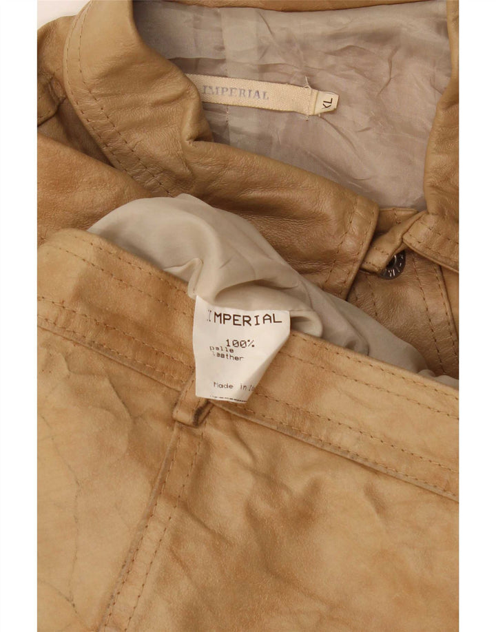 Imperial Dame Læderjakke UK 18 XL Beige