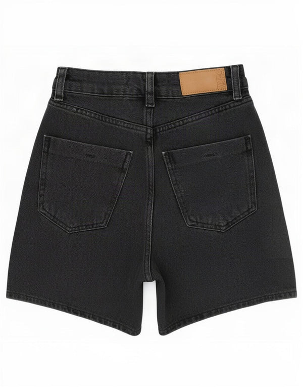 Zara Dame højtaljede denimshorts EU 32 2XS W22 Sort