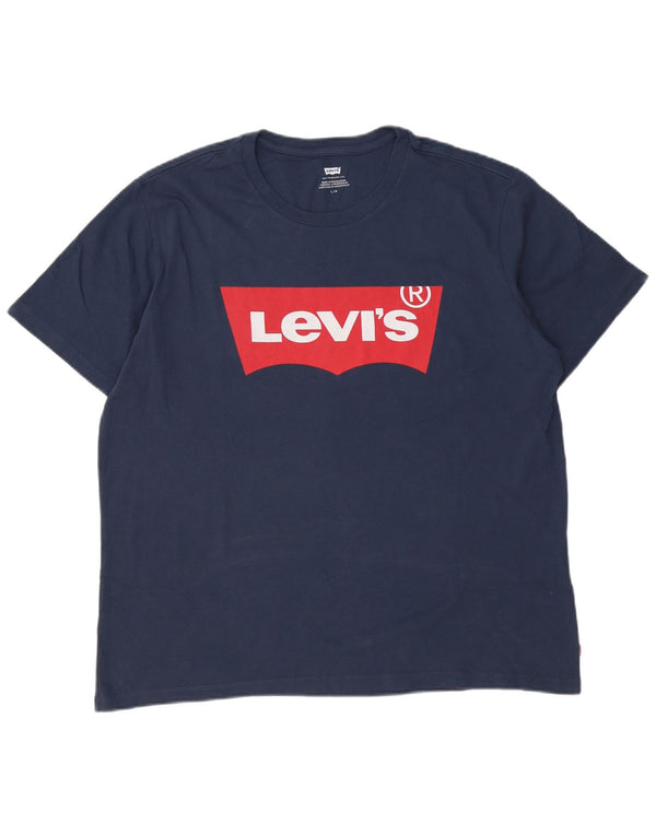 Levi's Mens Graphic T-Shirt Top Large Navy Blue