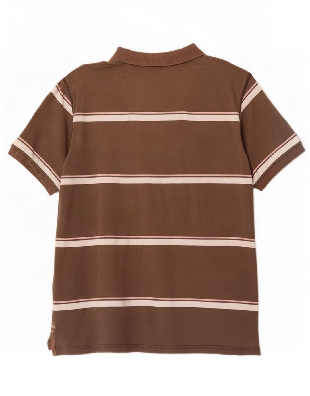 Fat Face Herre Polo Shirt Medium Brun Stribet Bomuld