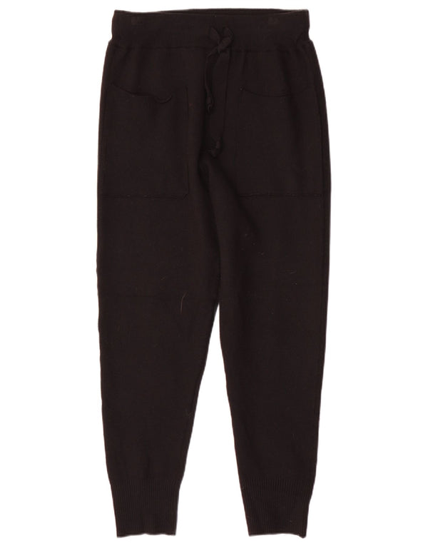 Zara Dame Strik Joggers Casual Bukser Små W26 L27 Sort Viscose