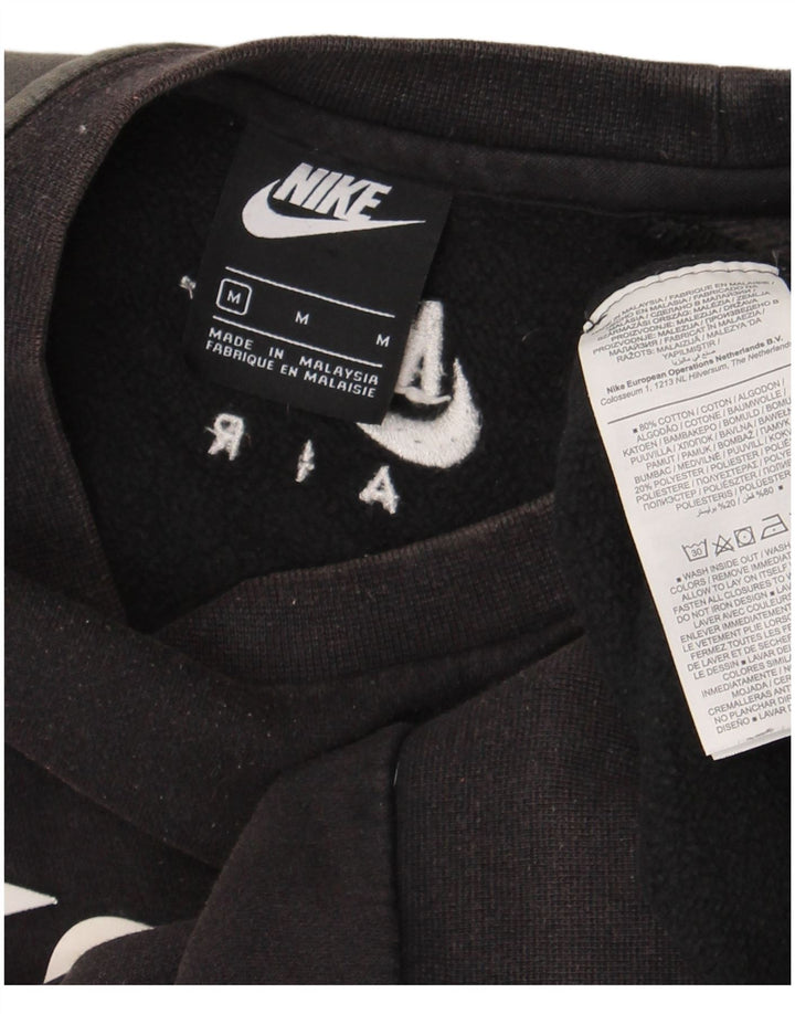 Nike Herre grafisk sweatshirt Jumper Medium Sort Bomuld