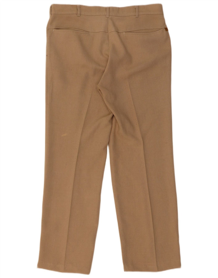 Farah Straight Casual Bukser til mænd W34 L29 Beige Polyester