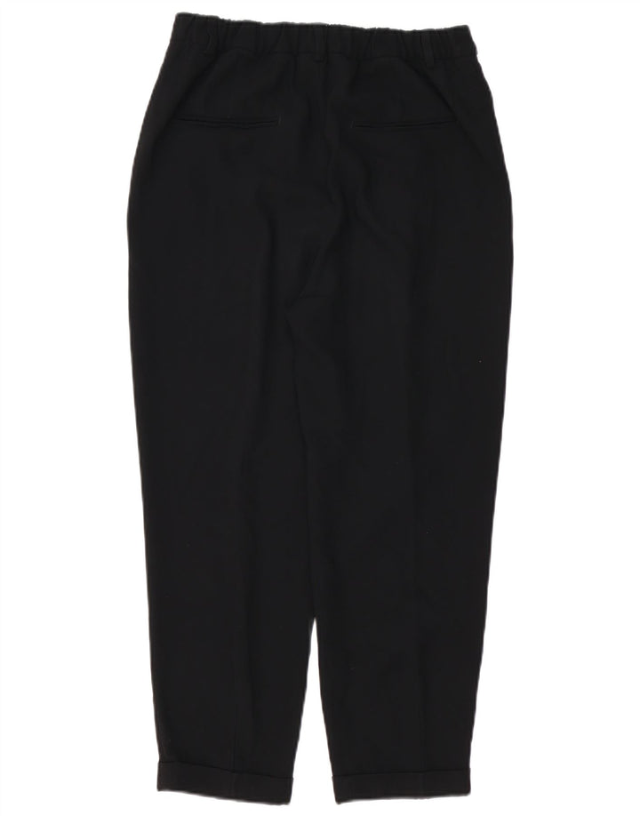 Zara Womens Cropped Trousers Small W26 L24 Black