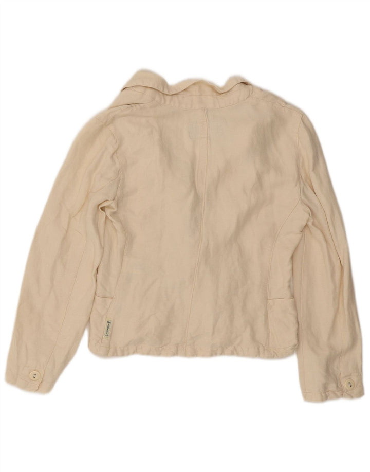 ARMANI JEANS Dame Crop 3-knaps blazerjakke US 6 Medium Off White