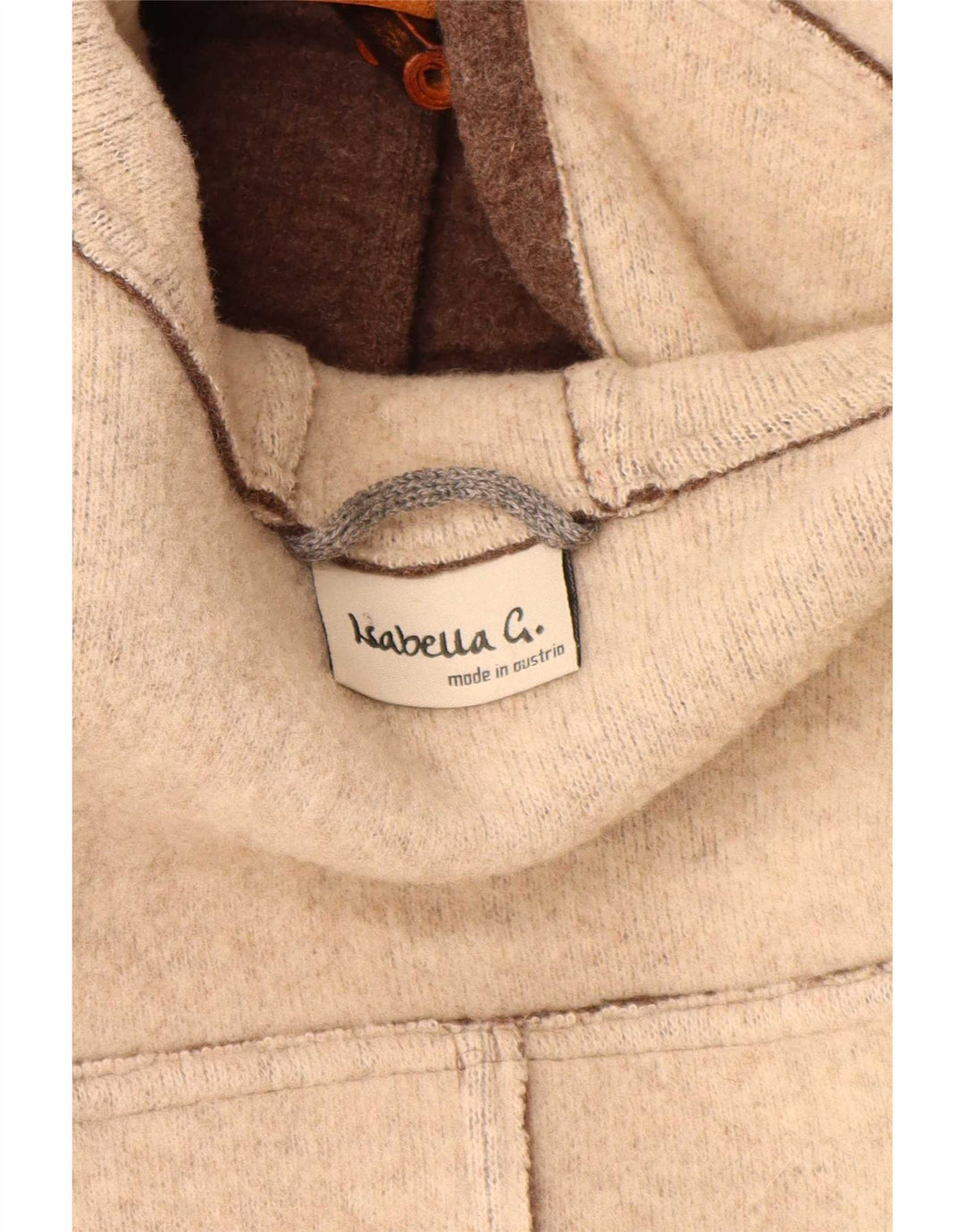 Isabella G Dame Hooded Duffel Coat UK 14 Medium Brown New Wool