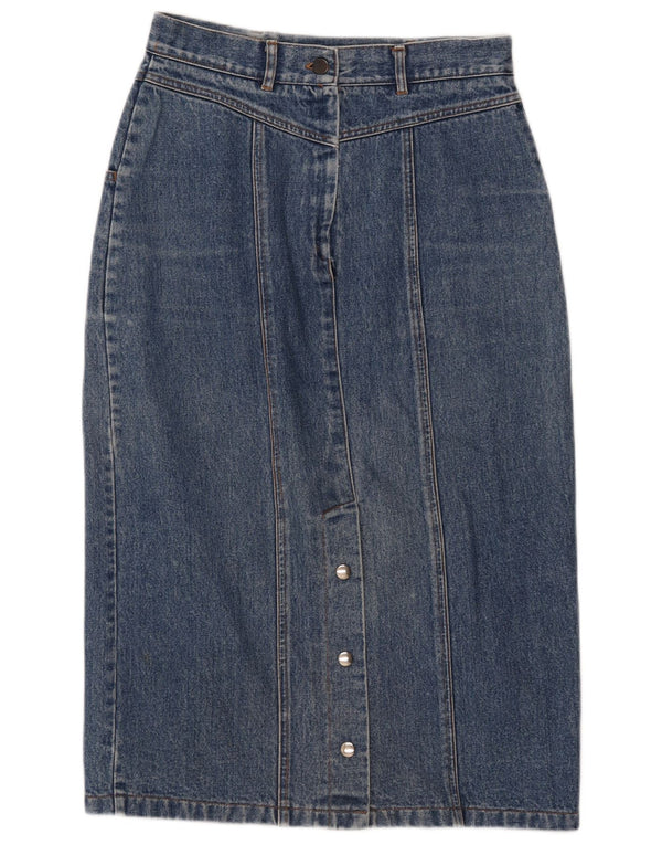 Vintage Dame Denim Pencil Skirt Medium W28 Blue
