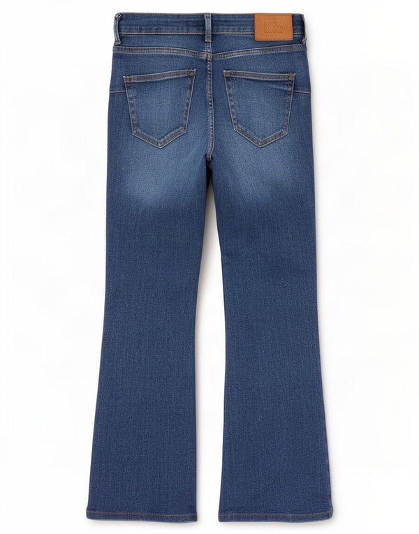 Zara Dame Bootcut Jeans EU 38 Small W28 L28 Blå