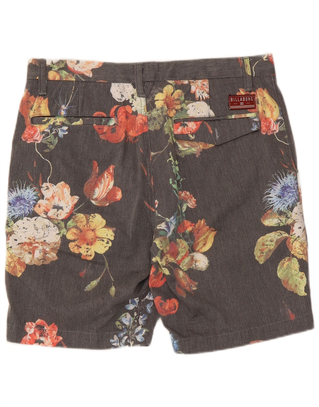 Billabong Herre Chino Shorts W30 Medium Grey Floral Polyester