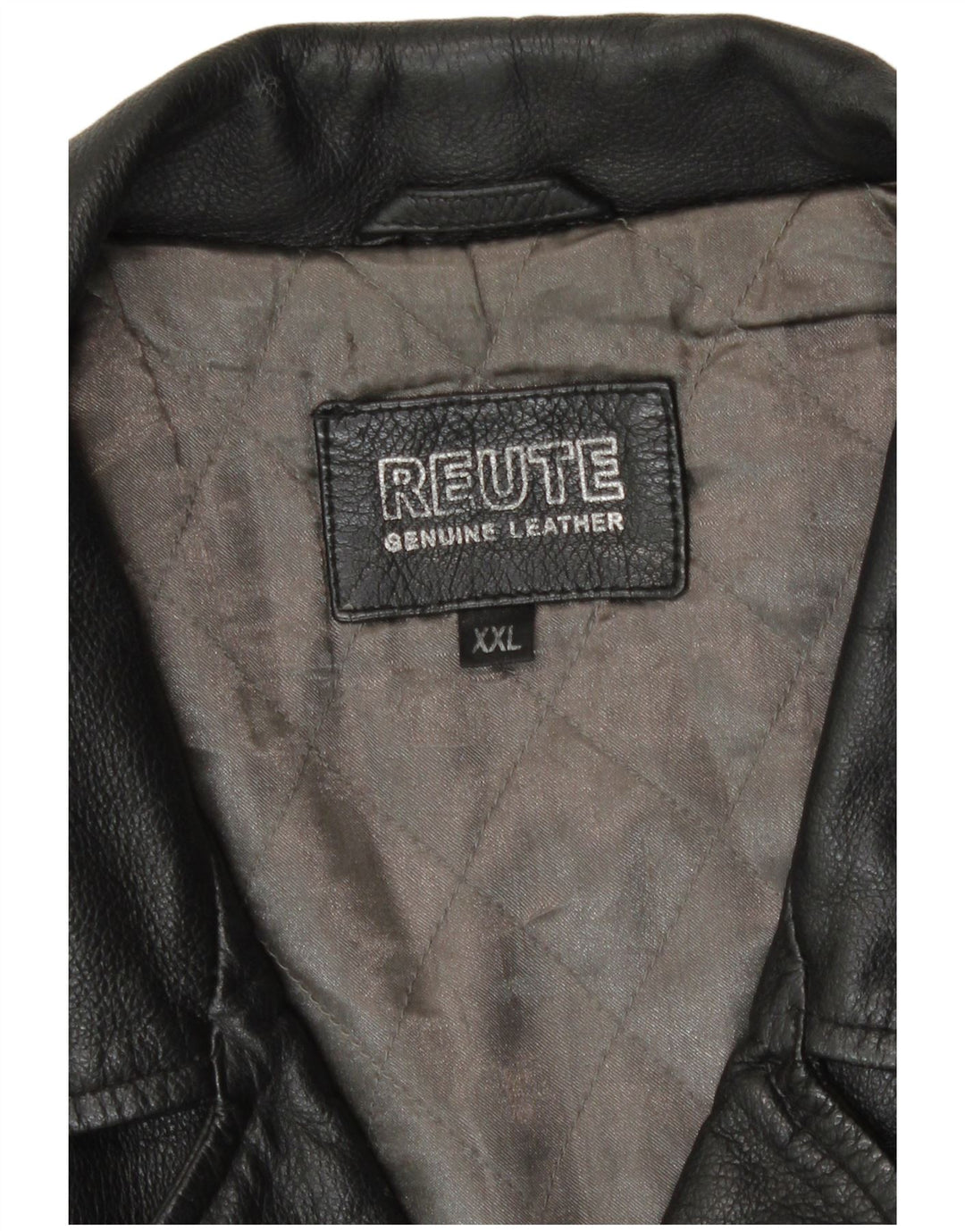 Vintage herre læderjakke UK 44 2XL sort læder