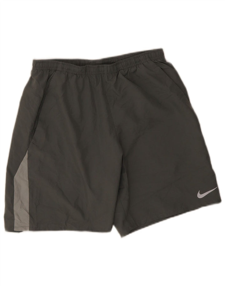 Nike Herre Dri Fit Sportshorts Små Grå Colourblock Polyester