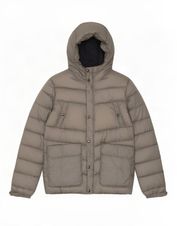 Woolrich Mens Hooded Padded Jacket UK 40 Large Grey