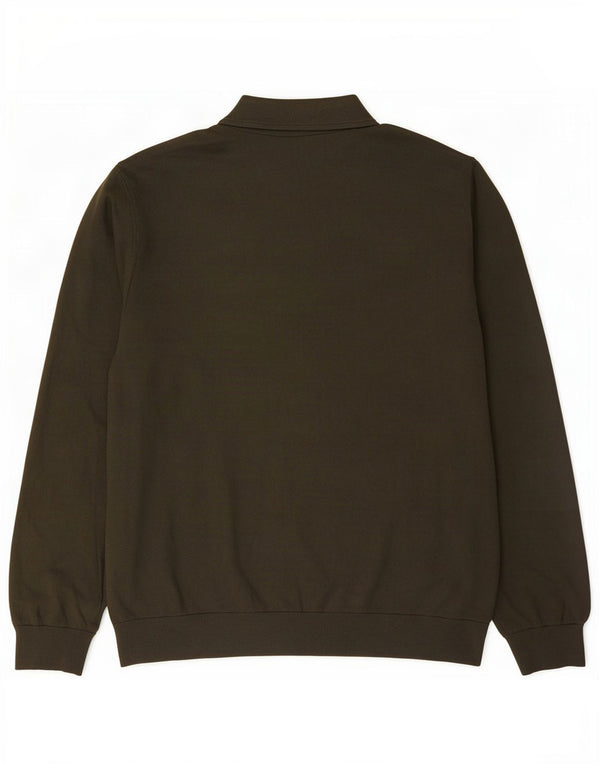 Marks & Spencer Herre Polo Neck Jumper Sweater XL Khaki Bomuld