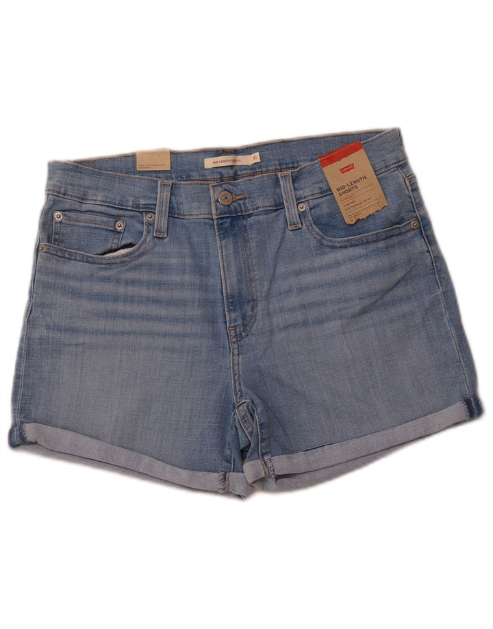 LEVI'S Dame Mid Rise denimshorts US 12 Large W31 Blue Cotton