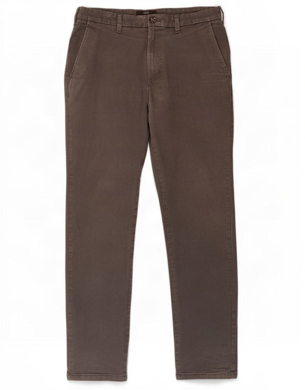 Marks & Spencer Herre Slim Chino Bukser W32 L31 Grå Bomuld