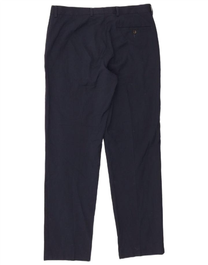 Marks & Spencer Herre Skræddersyede Slim Chino Bukser W32 L31 Navy Blue