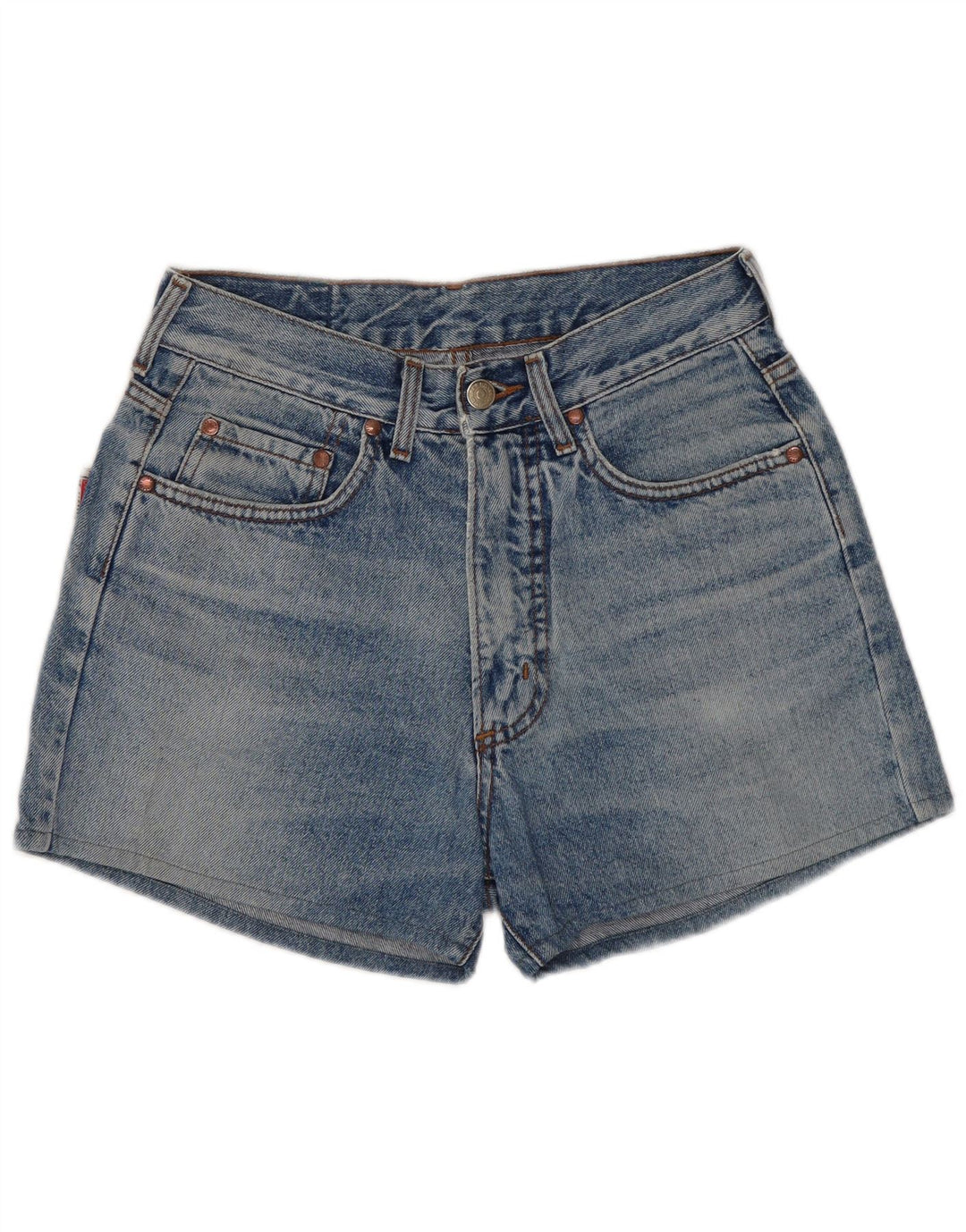 Carrera Dame højtaljede denimshorts IT 44 Medium W26 Blå Bomuld