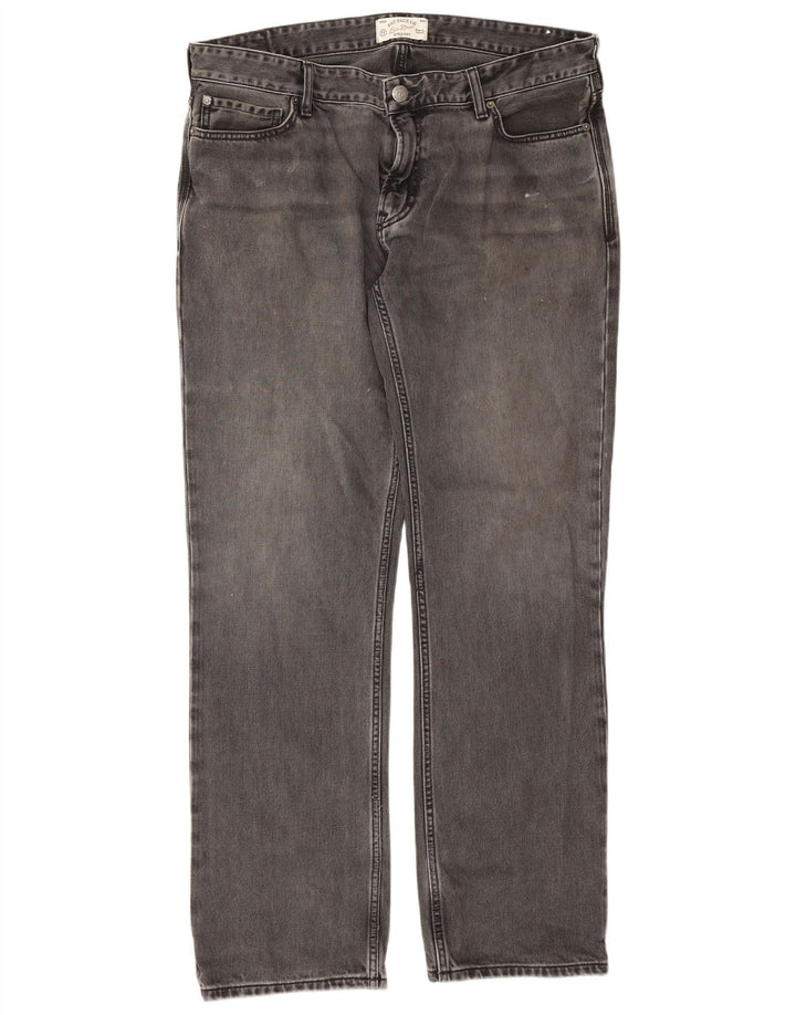 Fat Face Herre Straight Jeans W36 L32 Grå Bomuld