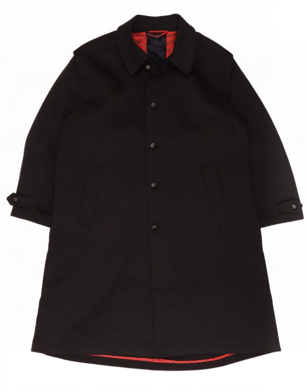 Vintage oversize overfrakke til kvinder IT 48 XL marineblå uld