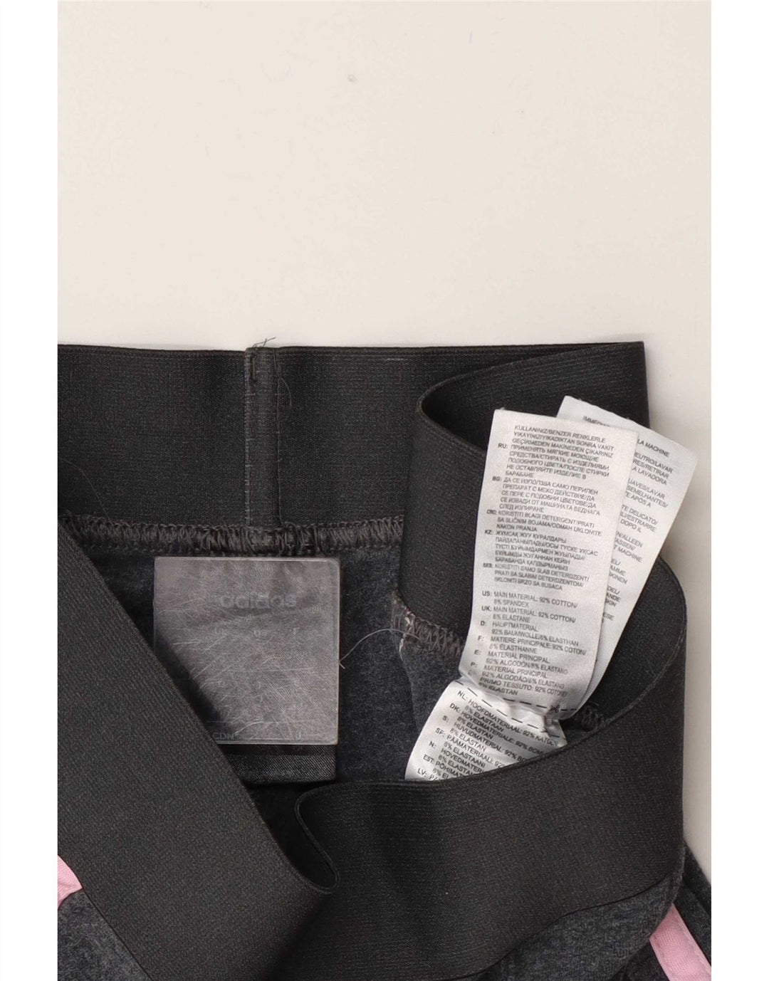 Adidas Dame Leggings UK 10 Små Grå Bomuld
