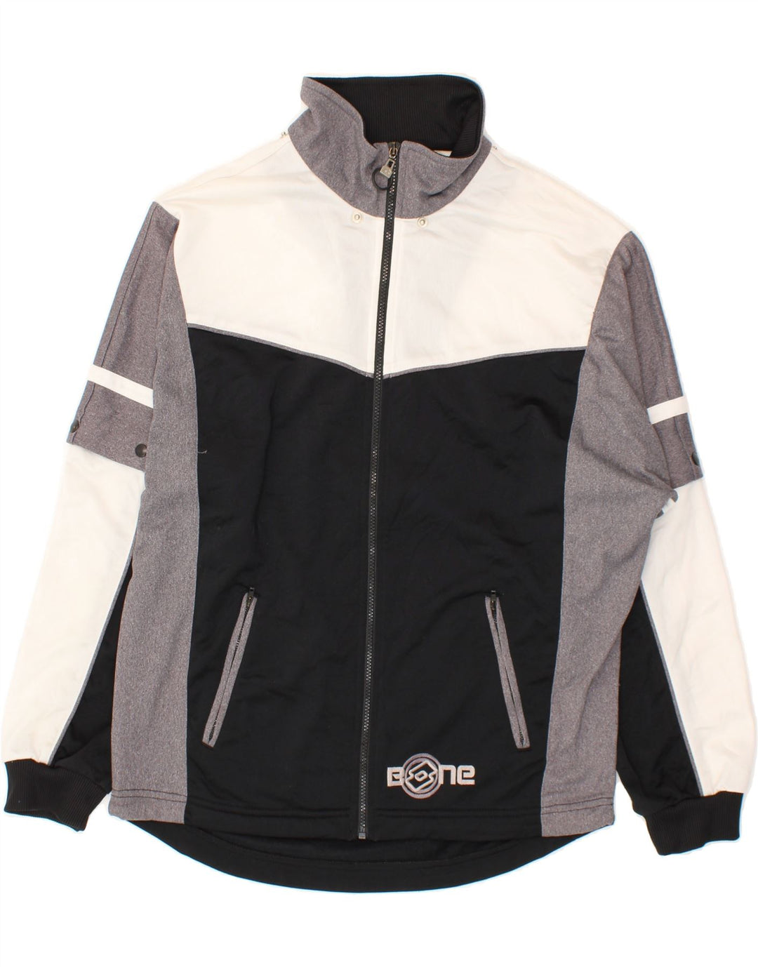 LOTTO Mens Tracksuit Top Jacket UK 38/40 Medium Black Colourblock Vintage Lotto and Second-Hand Lotto from Messina Hembry 