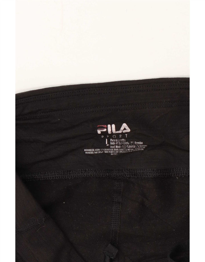 Fila Womens Leggings UK 14 Large Black Polyester